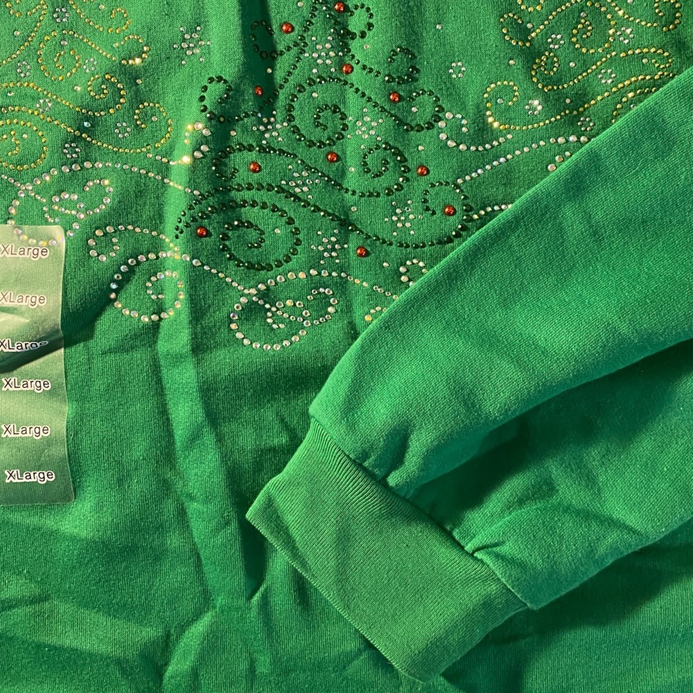 Decorated Original Whimsical Tree Sweatshirt with embellishments sz XLarge NWT - Picture 3 of 6